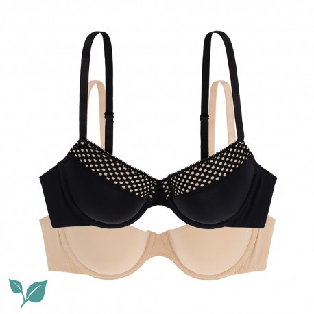ΣΕΤ 2 ΤΕΜΑΧΙΩΝ ΣΟΥΤΙΕΝ LIGHT PADDED DEMI CUP GLOW-2PP DORINA