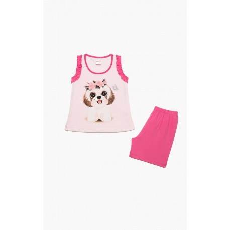 ----ΠYZ.ΚΟΡ.BABY DANCE,PUPPY S22 1 PINK-CORA 100% ΒΑΜΒΑΚΙ