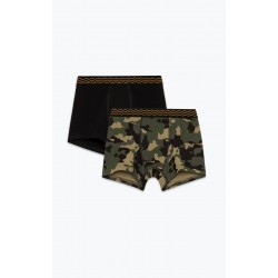 --ΣΕΤ 2ΤΜΧ BOXER ΑΓ. KHAKI CAMO 95%COTTON 5%ELASTAN