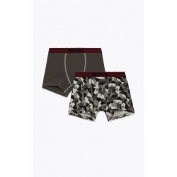 --ΣΕΤ 2ΤΜΧ BOXER ΑΓ. CAMO 95%COTTON 5%ELASTAN